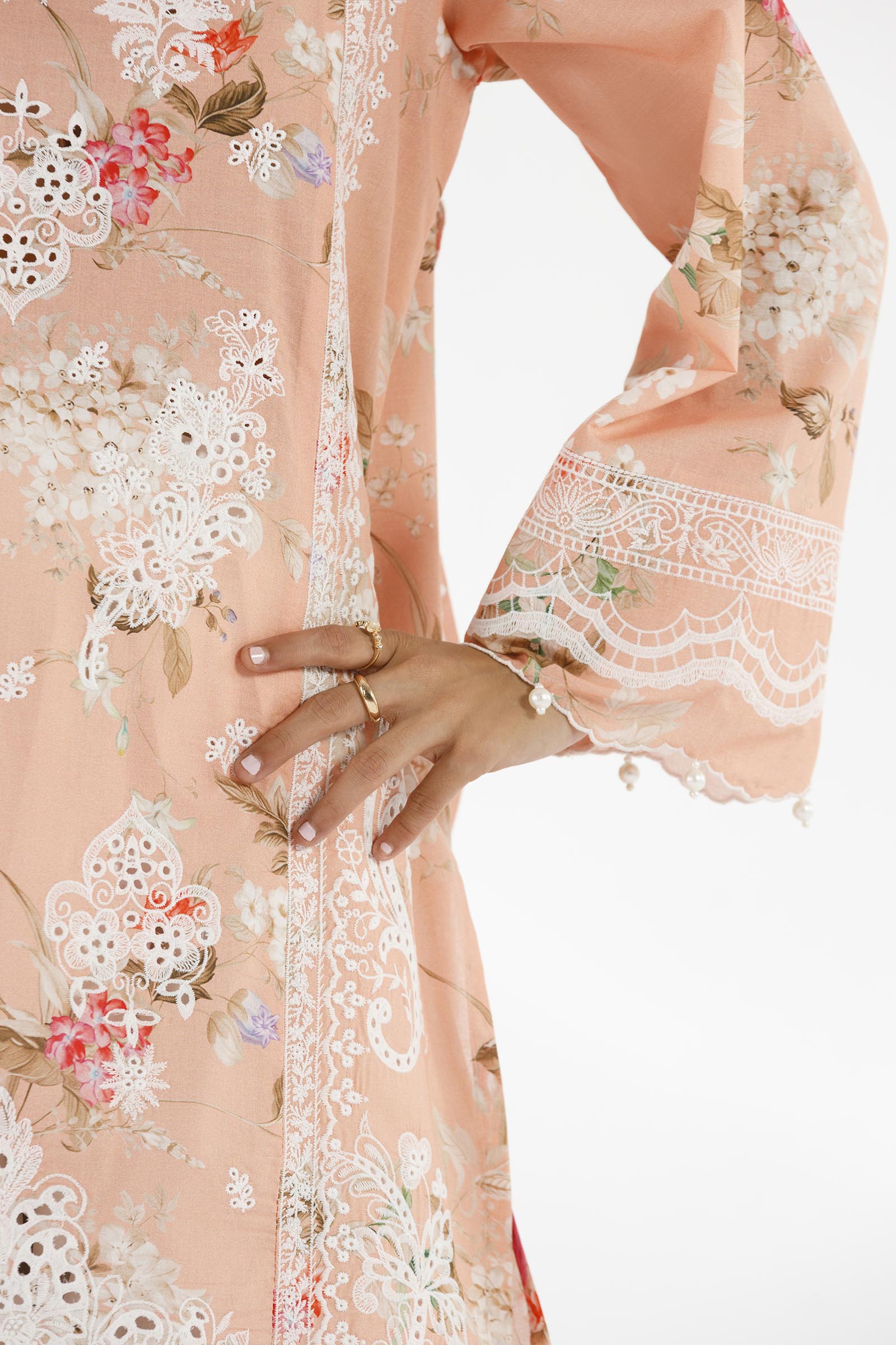 Stitched Embroidered Lawn Suit
