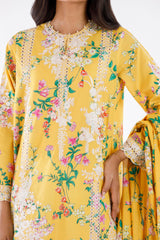 Stitched Embroidered Lawn Suit