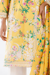 Stitched Embroidered Lawn Suit