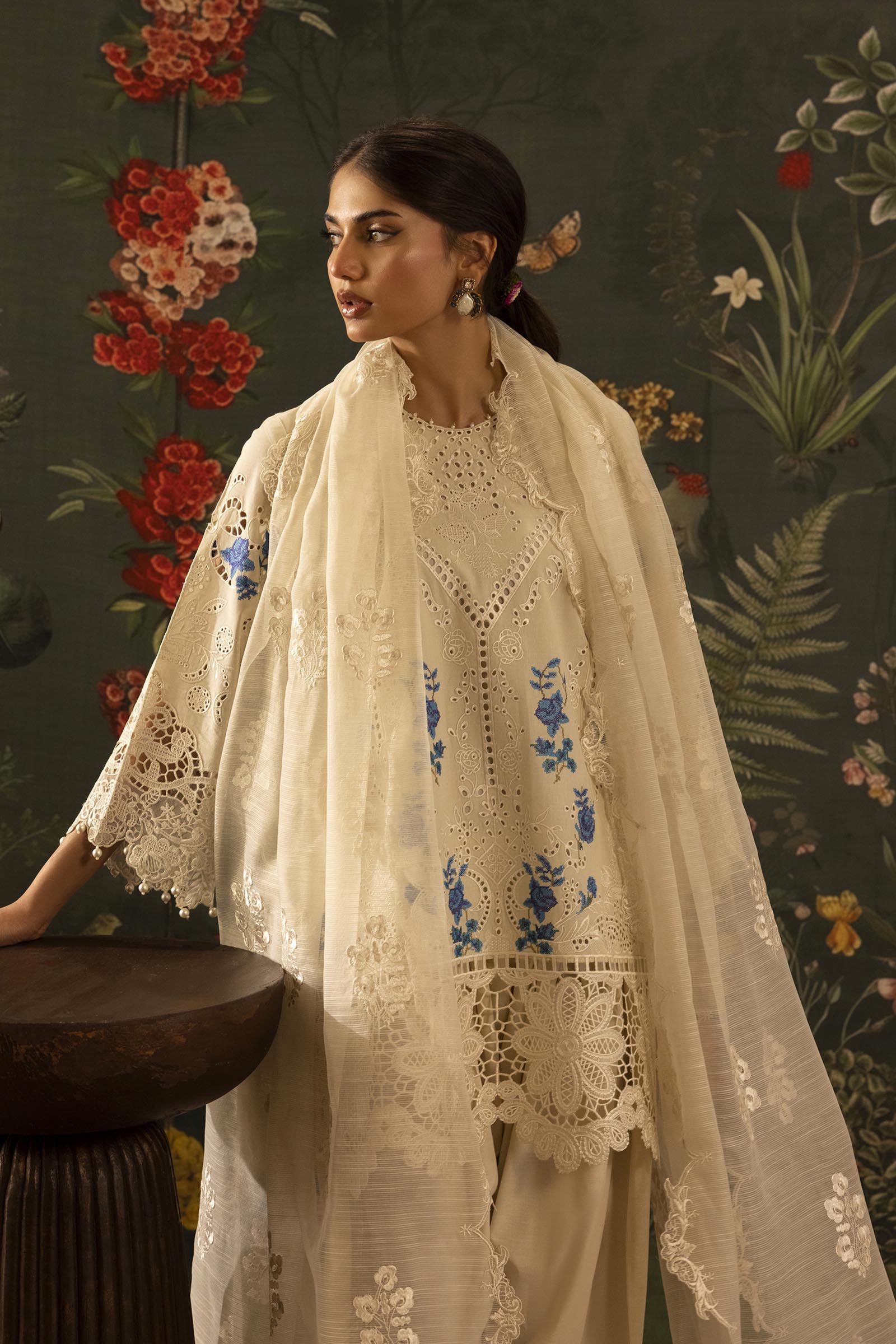 Stitched Embroidered Lawn Shirt+ Shalwar