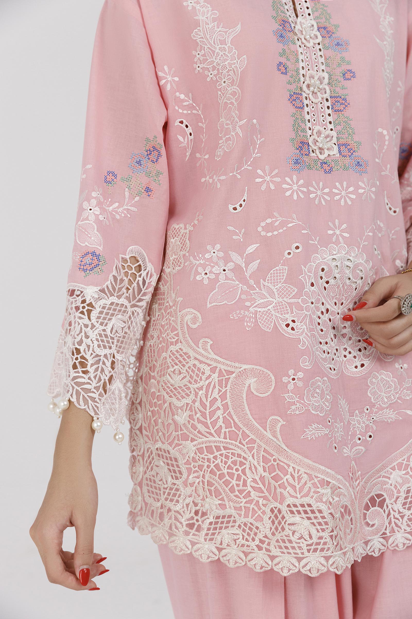 Stitched Embroidered Lawn Shirt+ Shalwar