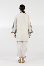 Stitched Embroidered Stripe Zuri Shirt+ Culotte