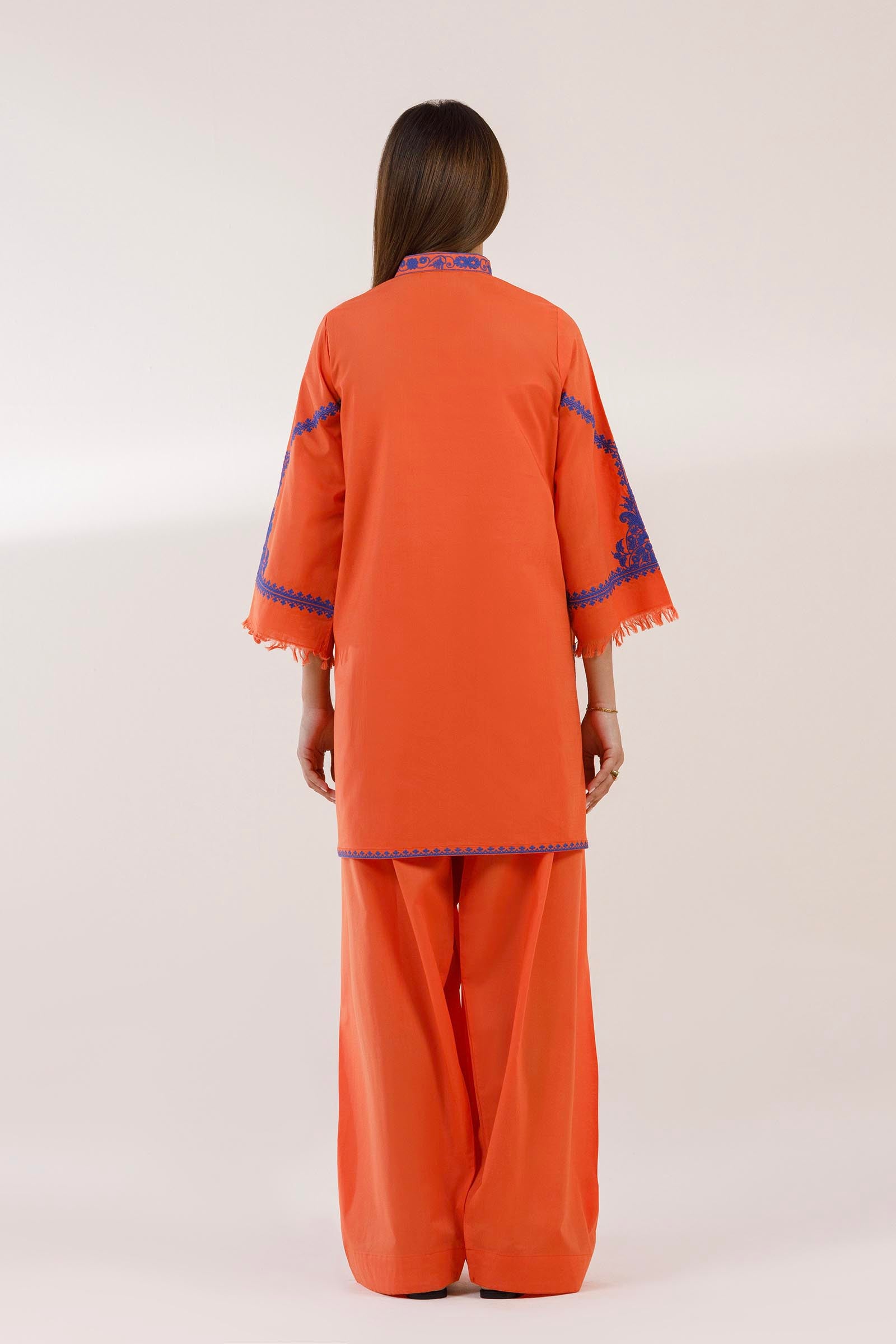 Stitched Embroidered Slub Lawn Shirt+ Shalwar