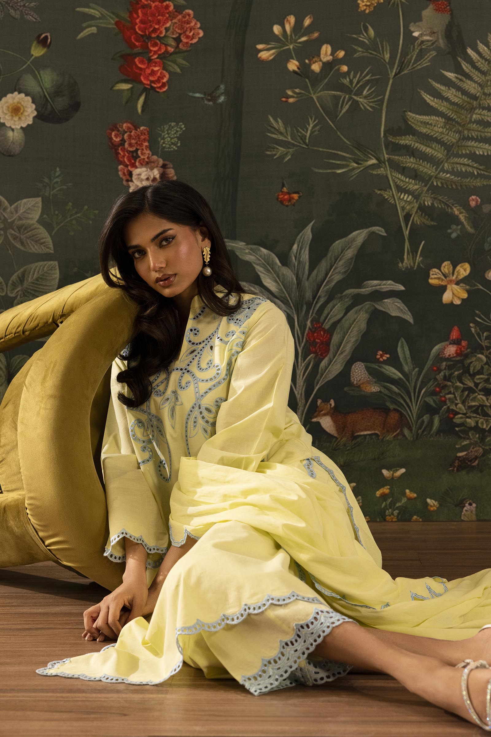 Stitched Embroidered Lawn Shirt+ Shalwar