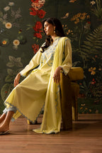 Yellow Mahay Lawn Embroidered Dupatta