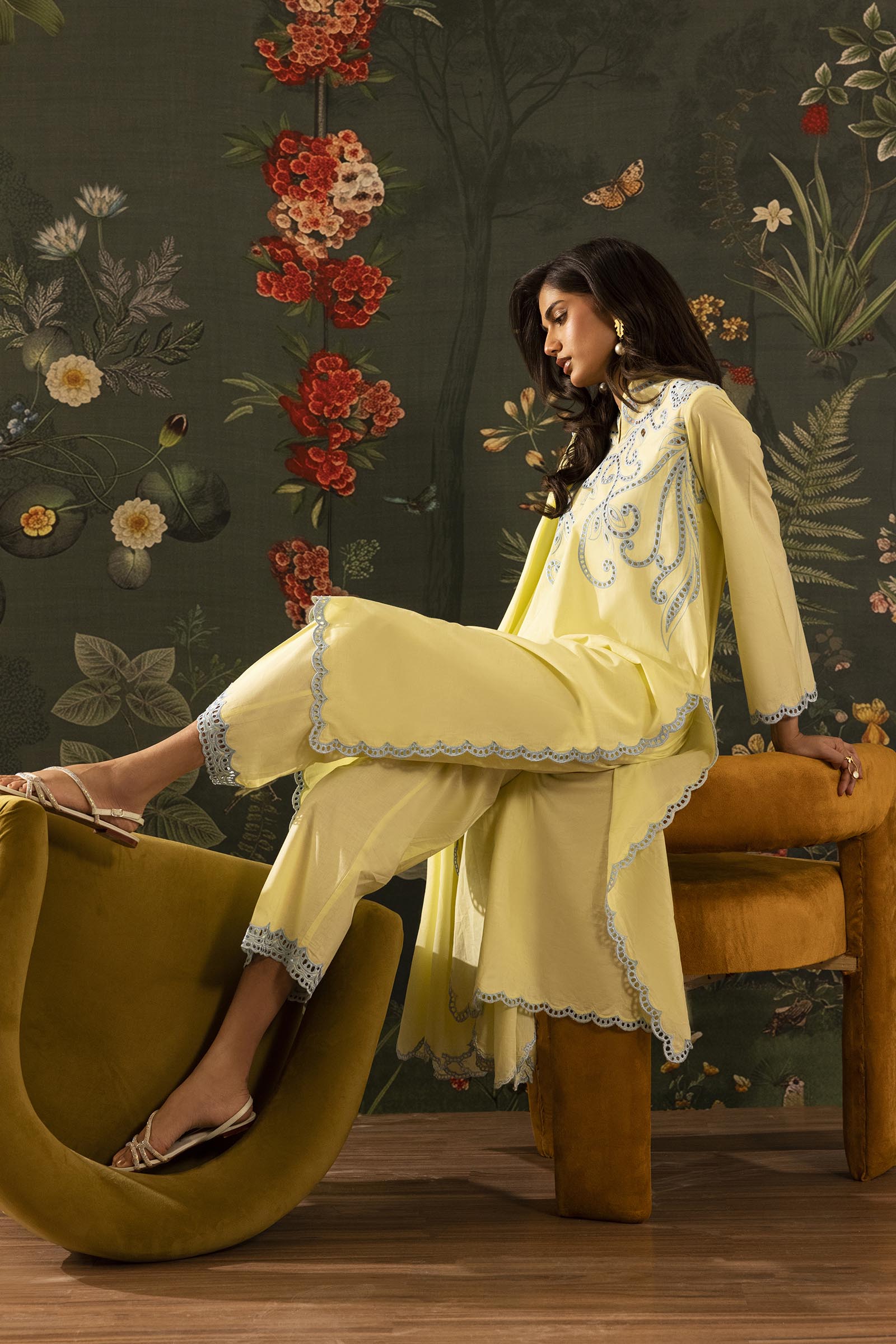 Stitched Embroidered Lawn Shirt+ Shalwar