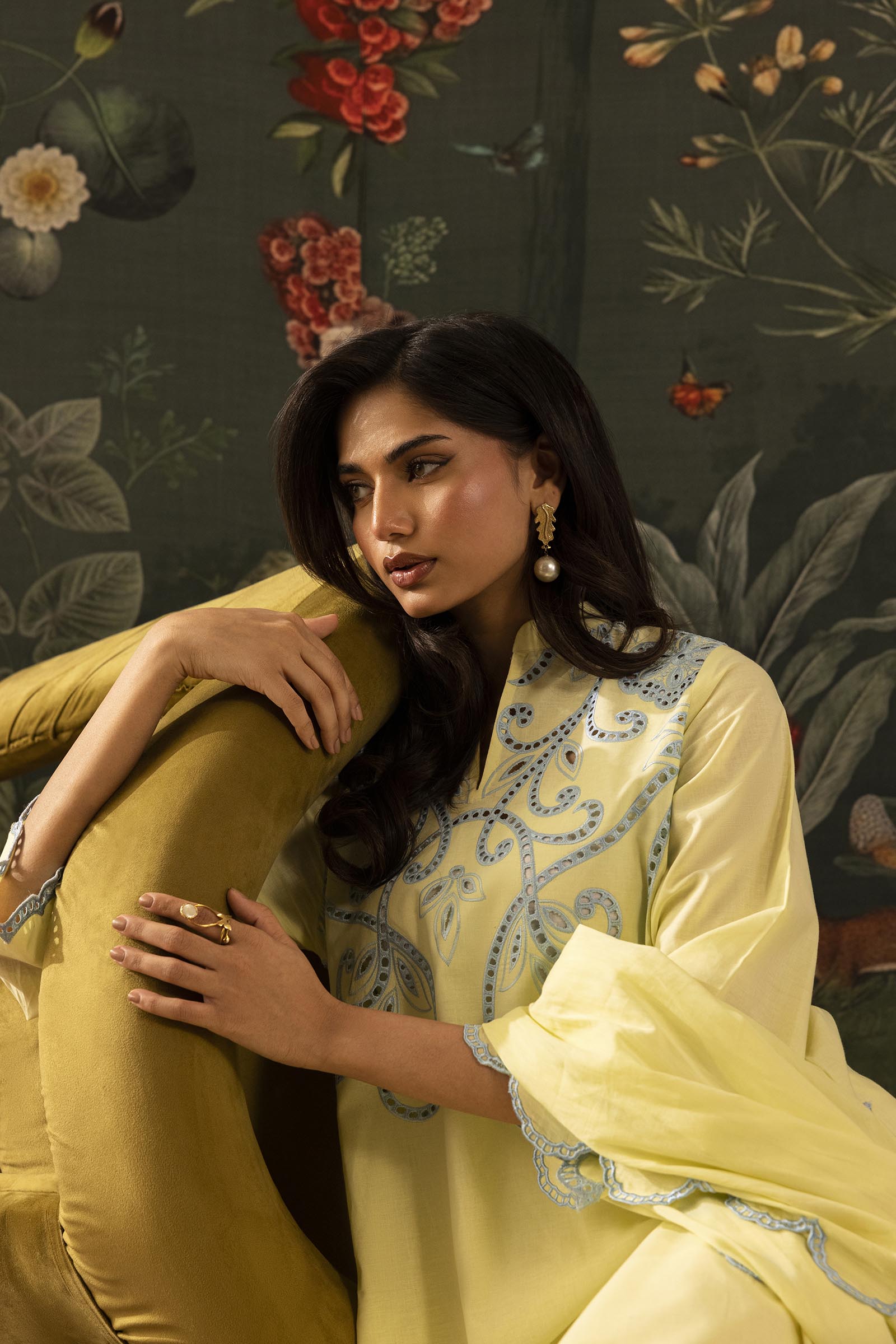 Stitched Embroidered Lawn Shirt+ Shalwar