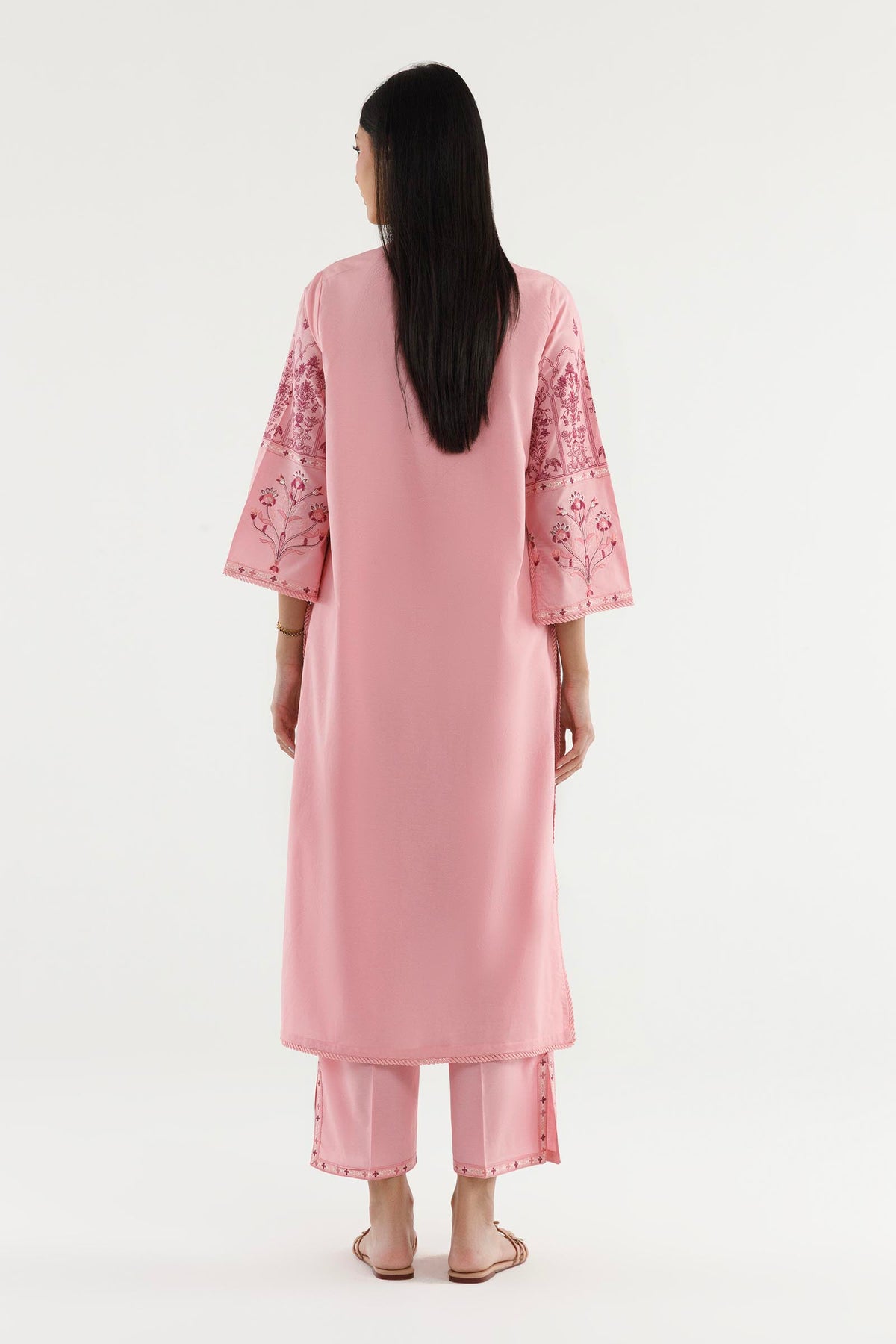 Stitched Embroidered Lawn Shirt+ Culotte