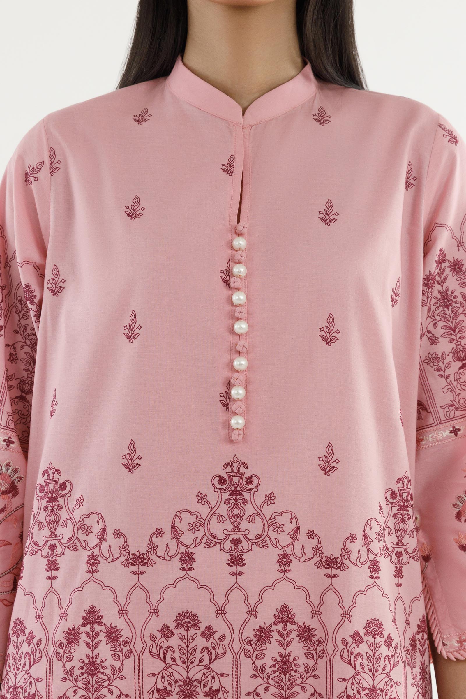Stitched Embroidered Lawn Shirt+ Culotte
