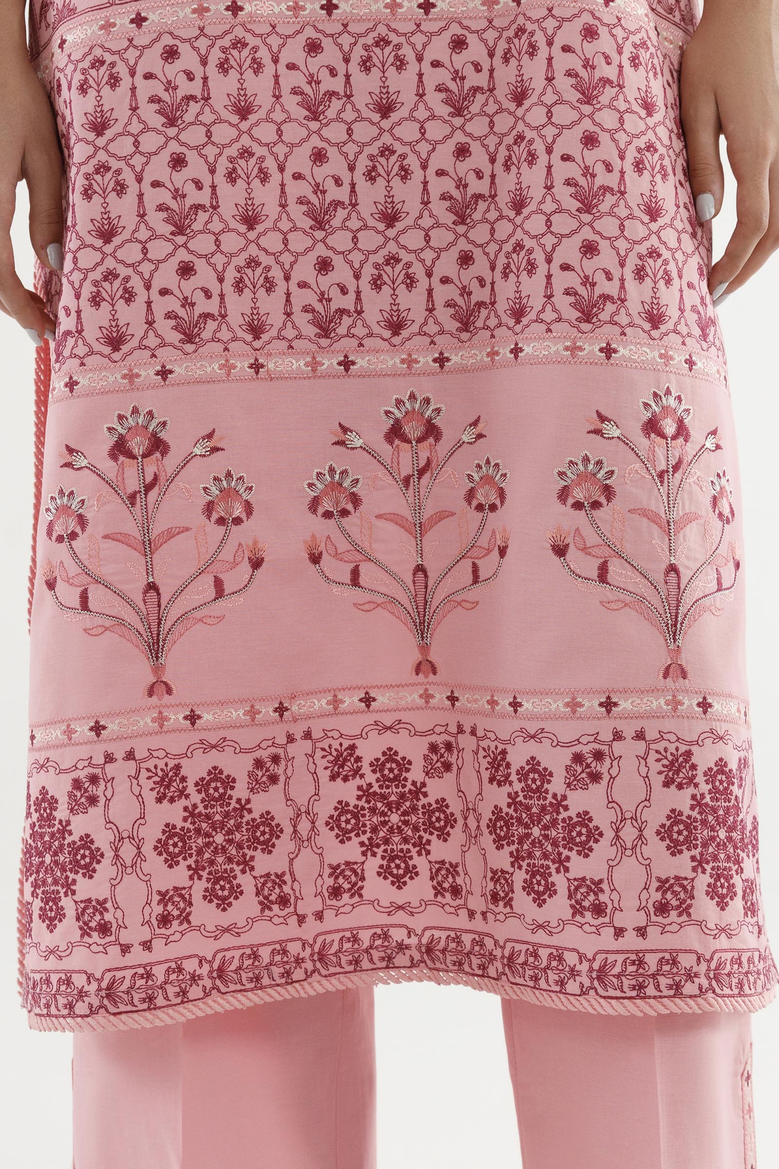 Stitched Embroidered Lawn Shirt+ Culotte