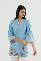 Stitched Embroidered Lawn Shirt+ Culotte