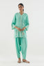 Stitched Emboidered Raw Silk Shirt+ Shalwar