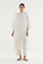 Stitched Embroidered Raw Silk Suit