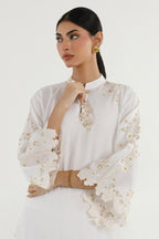 Stitched Embroidered Raw Silk Suit