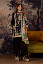 Stitched Embroidered Raw Silk Suit