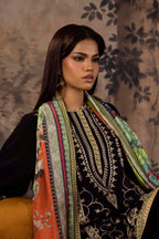 Stitched Embroidered Raw Silk Suit