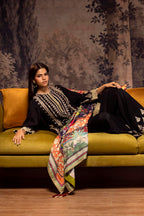 Stitched Embroidered Raw Silk Suit
