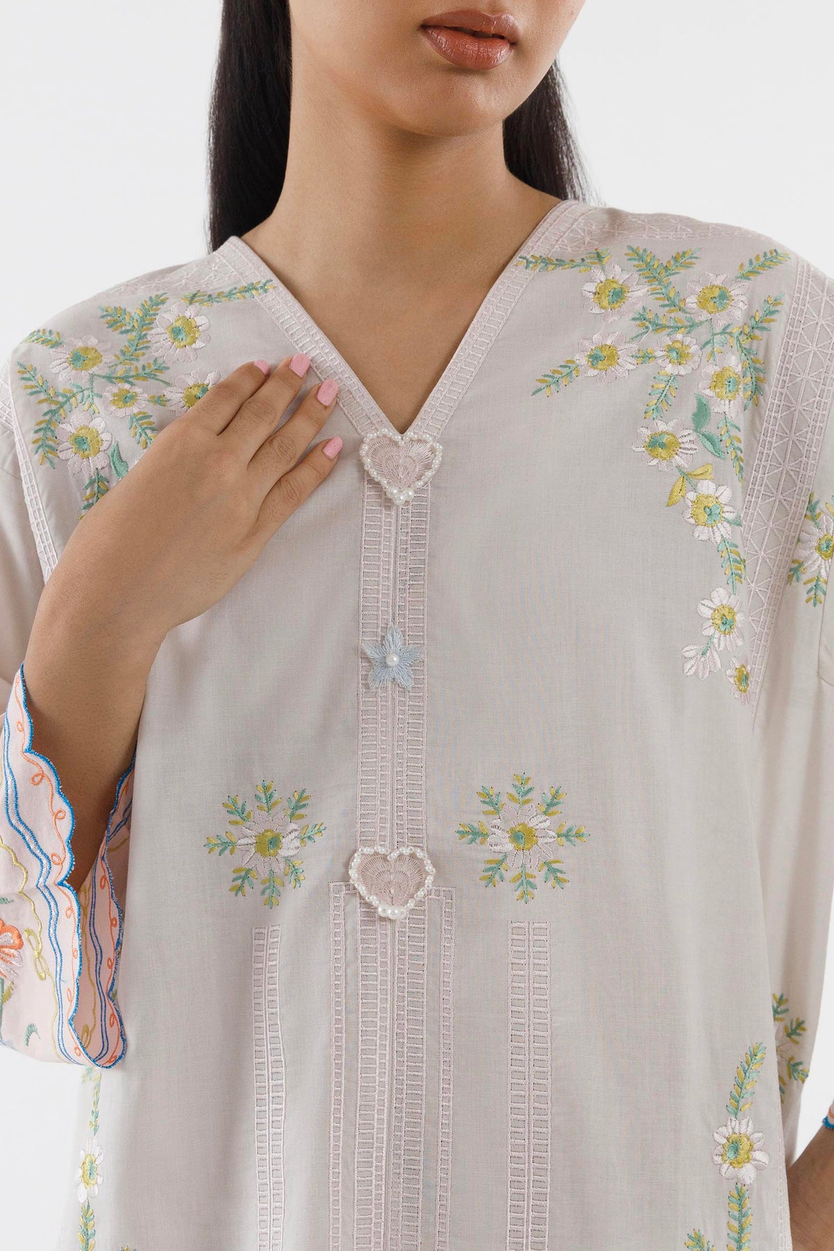 Stitched Embroidered Lawn Shirt+ Shalwar