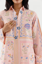 Stitched Embroidered Lawn Shirt+ Culotte