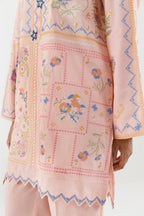Stitched Embroidered Lawn Shirt+ Culotte