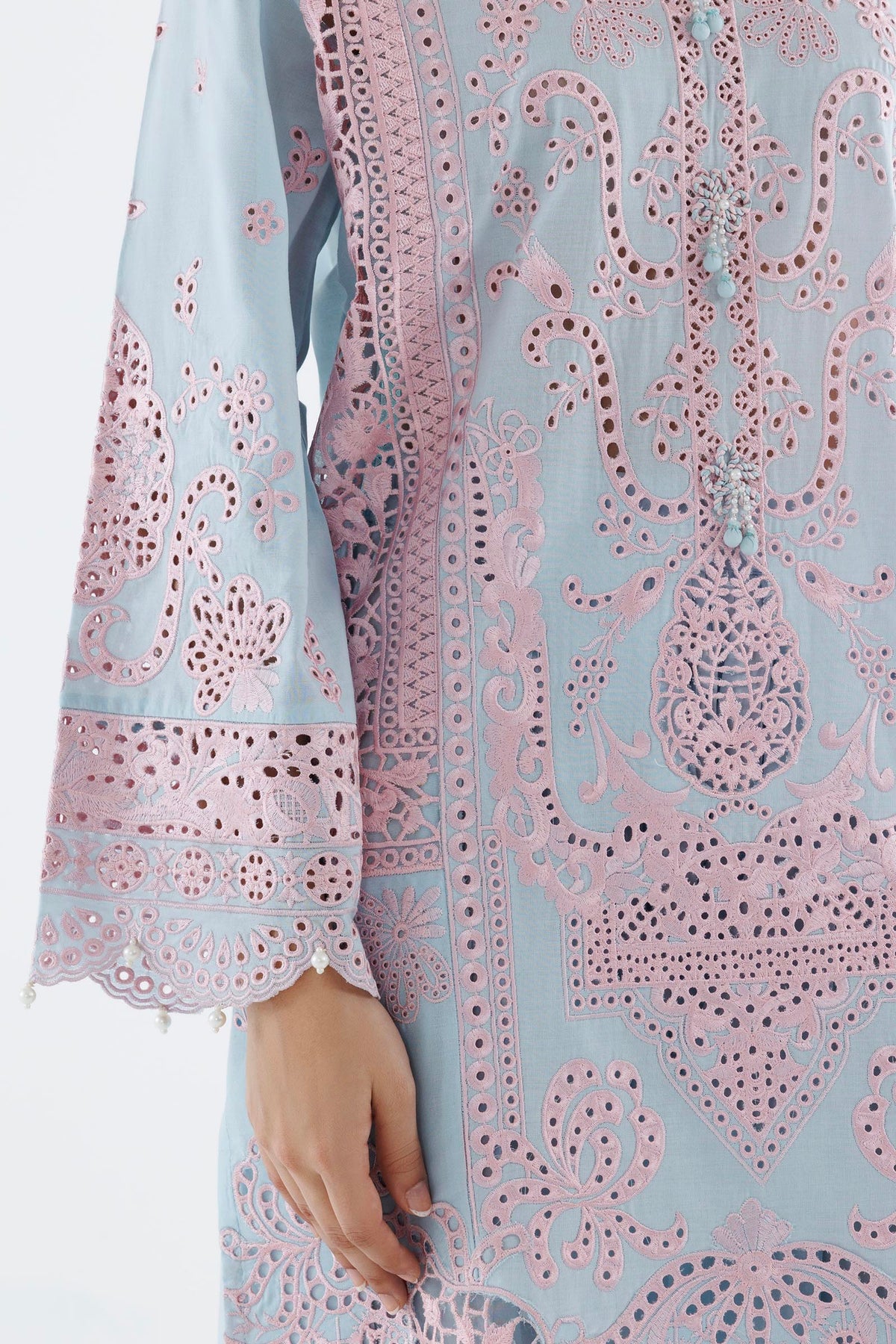 Stitched Embroidered Lawn Shirt+ Shalwar