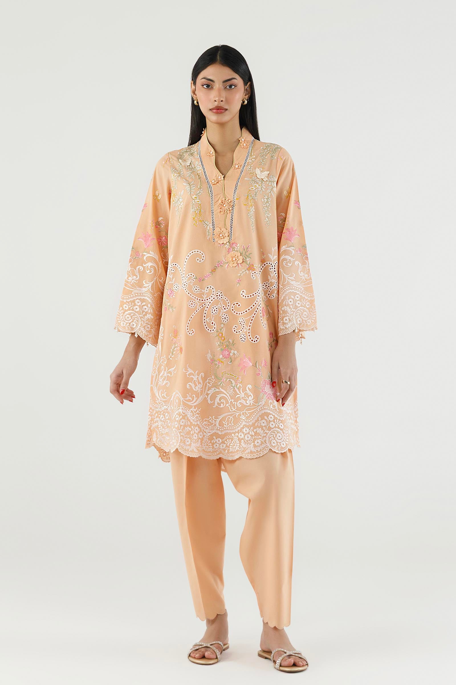 Stitched Embroidered Lawn Shirt+ Shalwar Main image