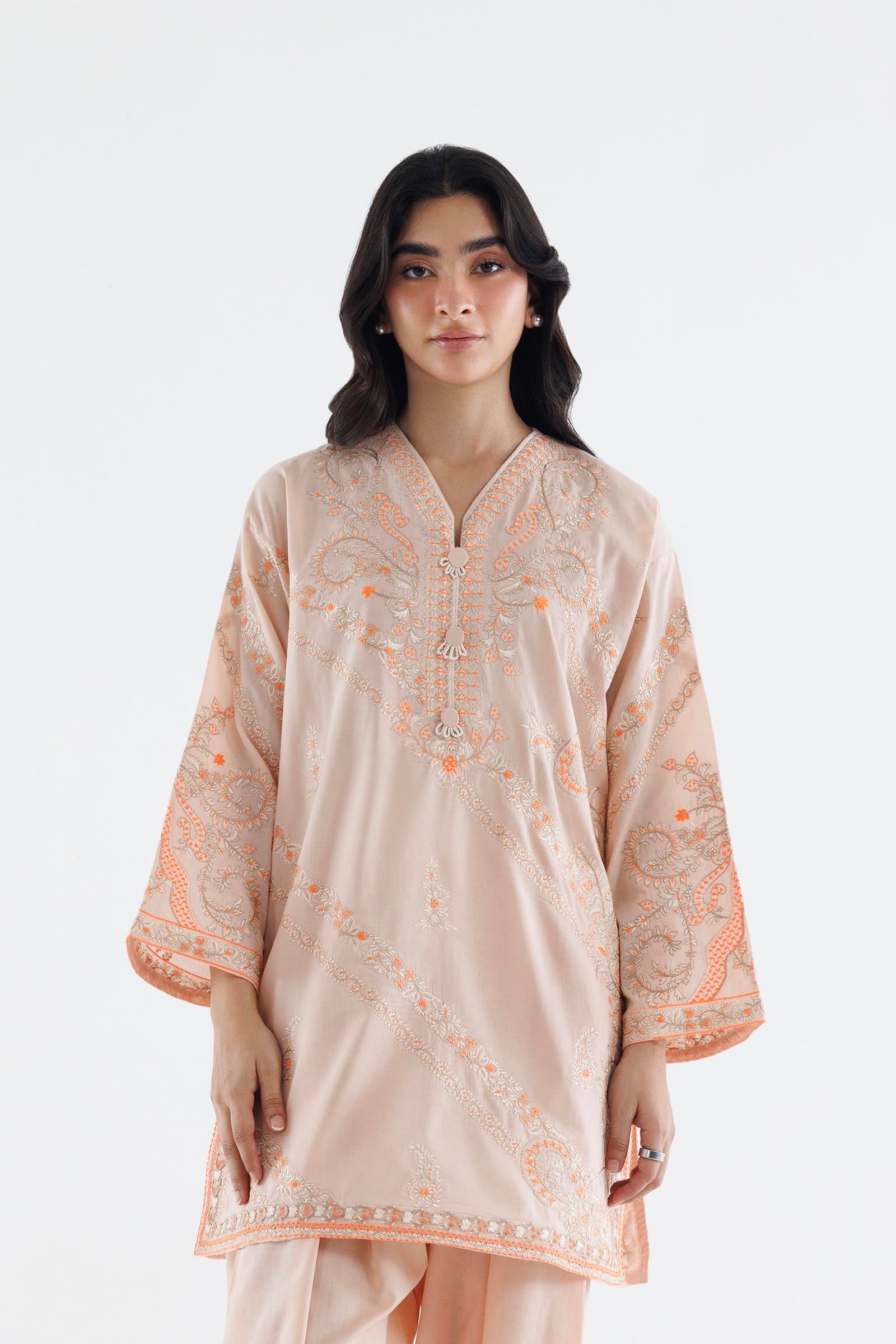 Stitched Embroidered Lawn Shirt+ Shalwar Secondary image