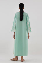 Stitched Embroidered Raw Silk Shirt+ Culotte