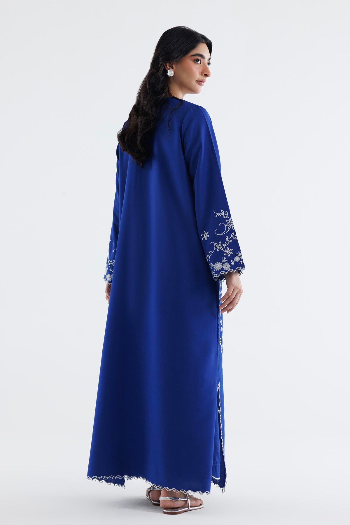 Stitched Embroidered Raw Silk Shirt+ Culotte