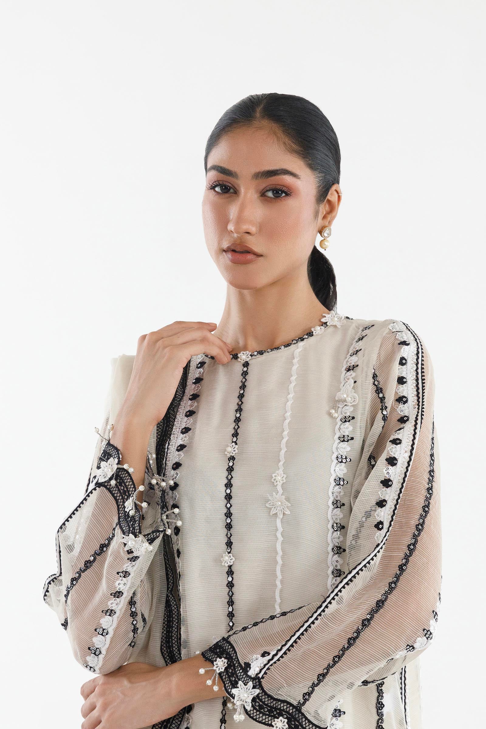 Stitched Embroidered Poly Slub Suit Secondary image