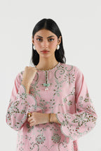 Stitched Embroidered Lawn Shirt+ Culotte
