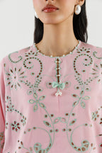 Stitched Embroidered Lawn Shirt+ Culotte