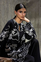 Stitched Embroidered Raw Silk Shirt+ Shalwar