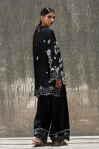 Stitched Embroidered Raw Silk Shirt+ Shalwar
