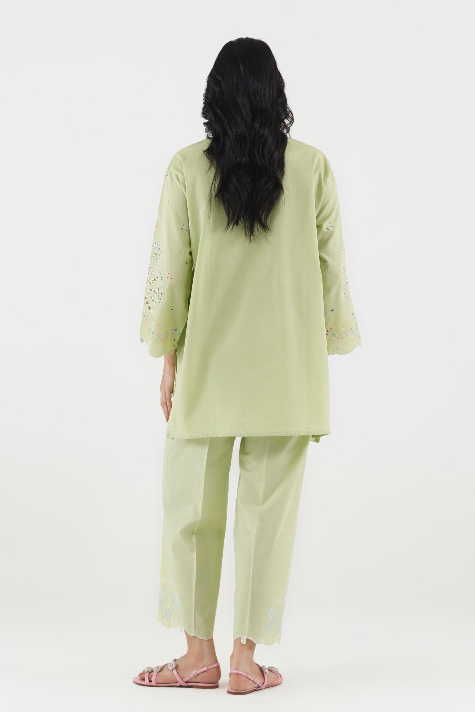 Stitched Embroidered Lawn Shirt + Shalwar