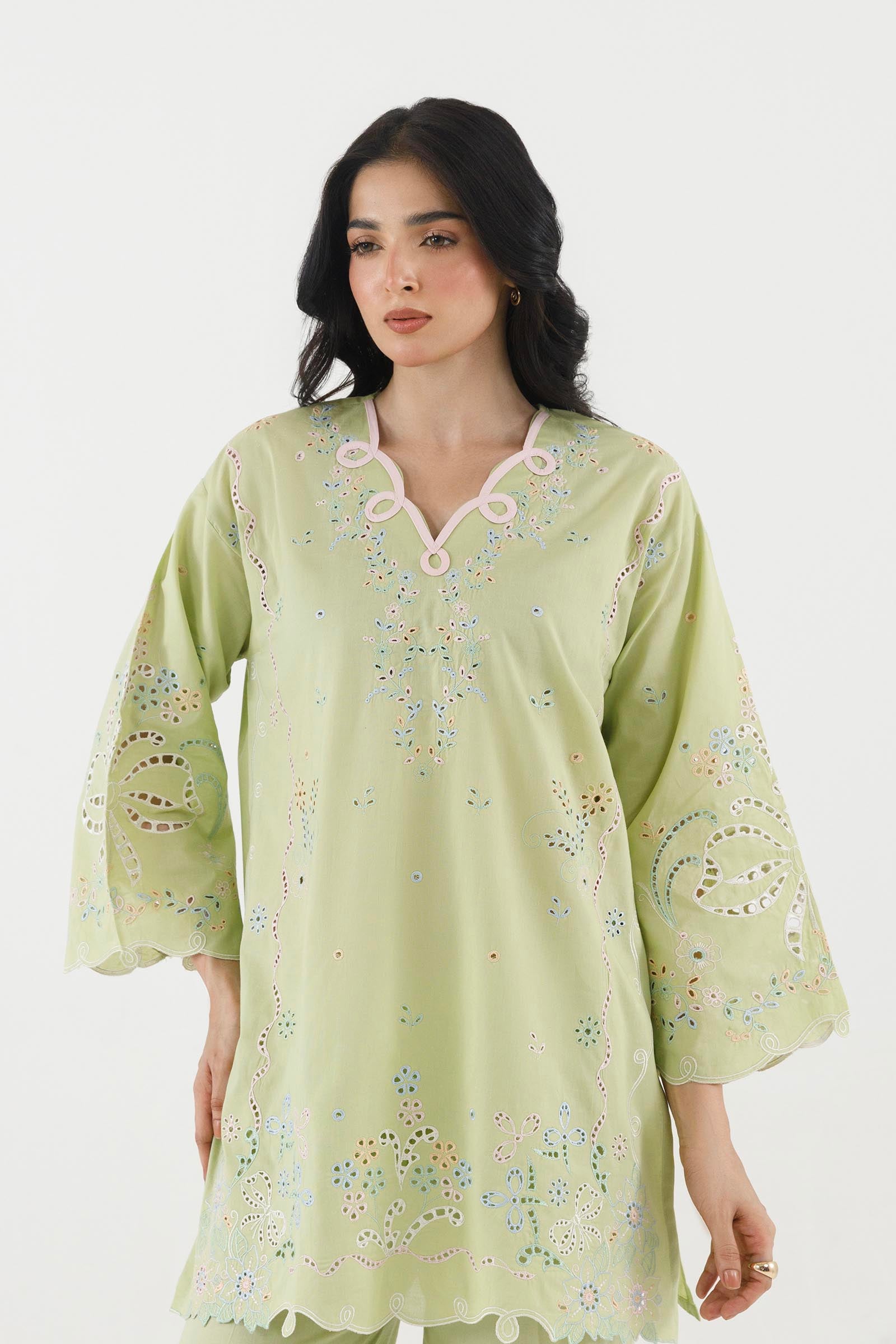Stitched Embroidered Lawn Shirt + Shalwar