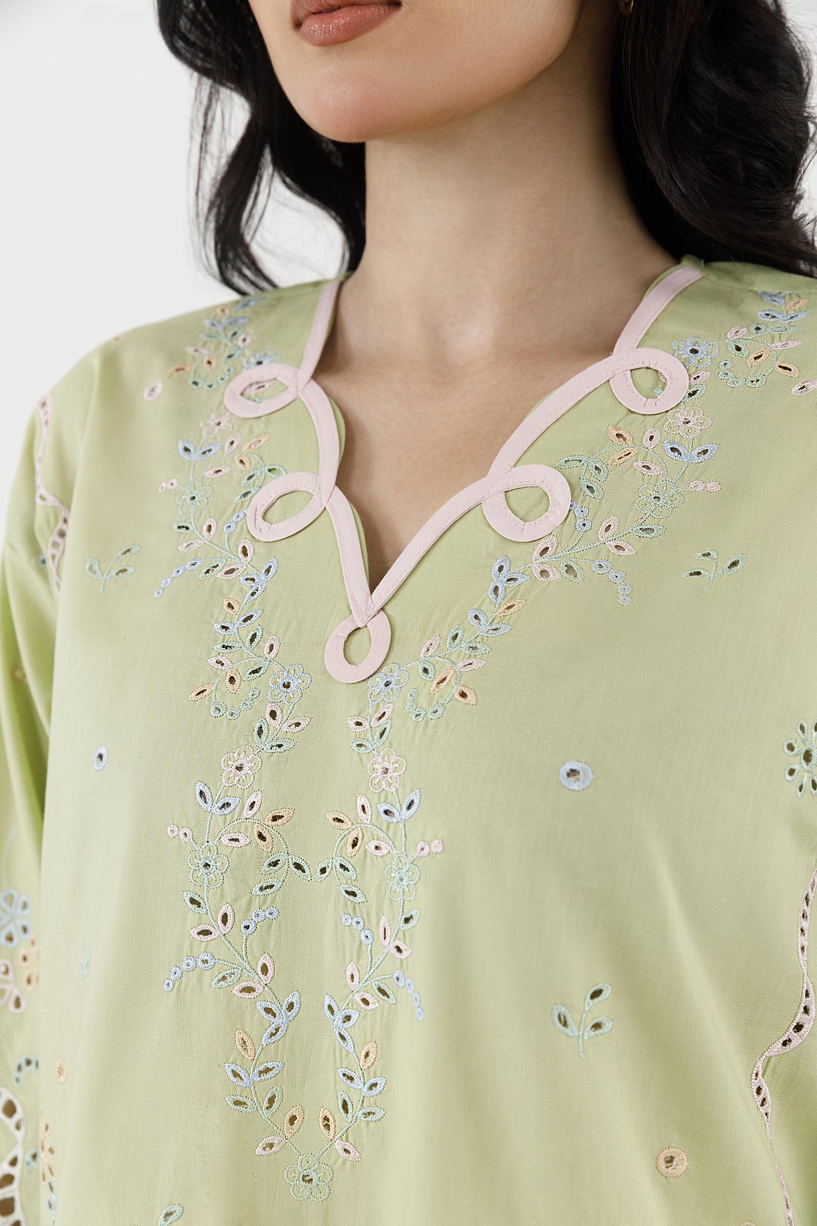 Stitched Embroidered Lawn Shirt + Shalwar