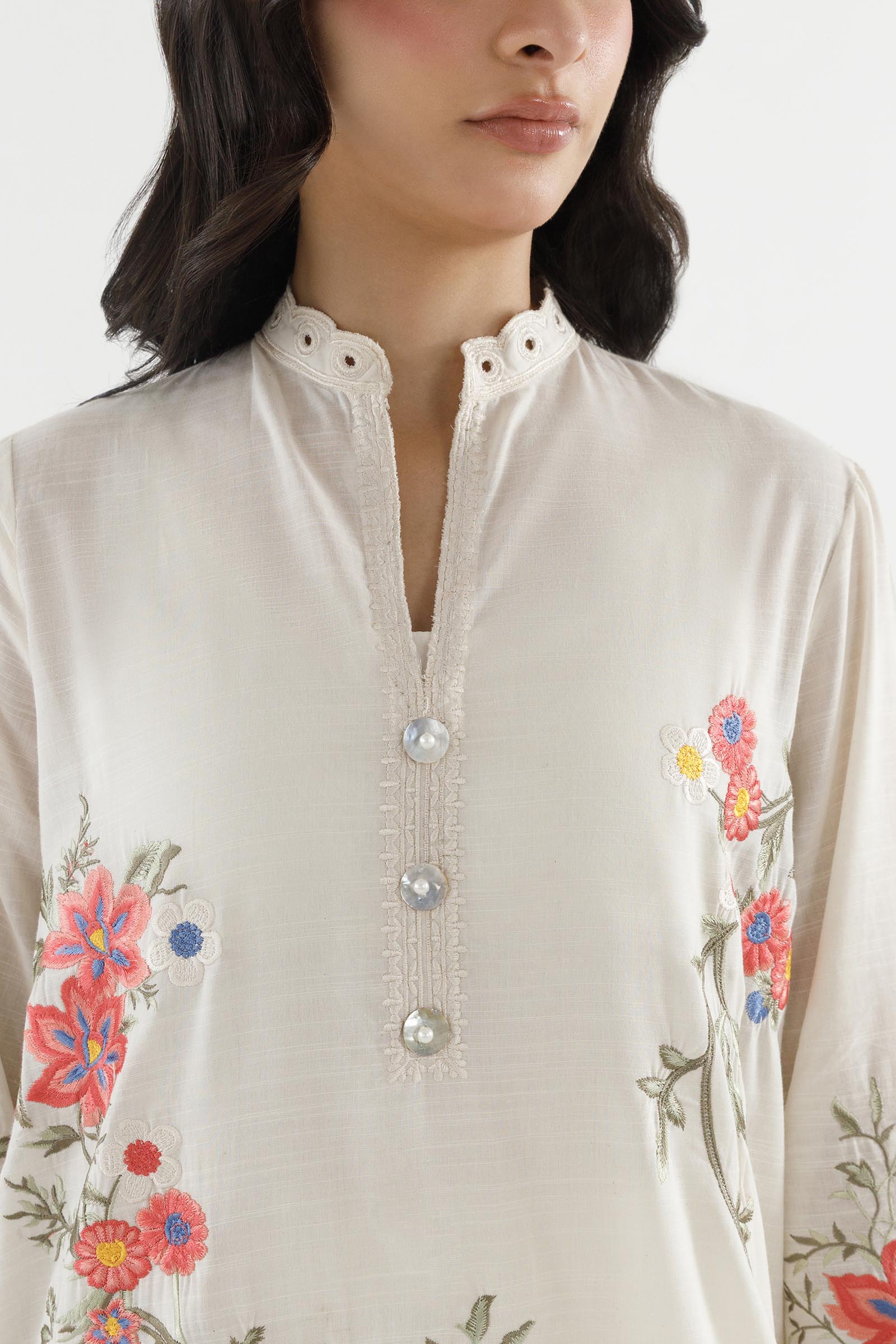 Stitched Embroidered Chambray Shirt+ Shalwar Secondary image
