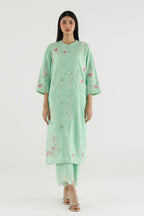 Stitched Embroidered Lawn Shirt+ Culotte