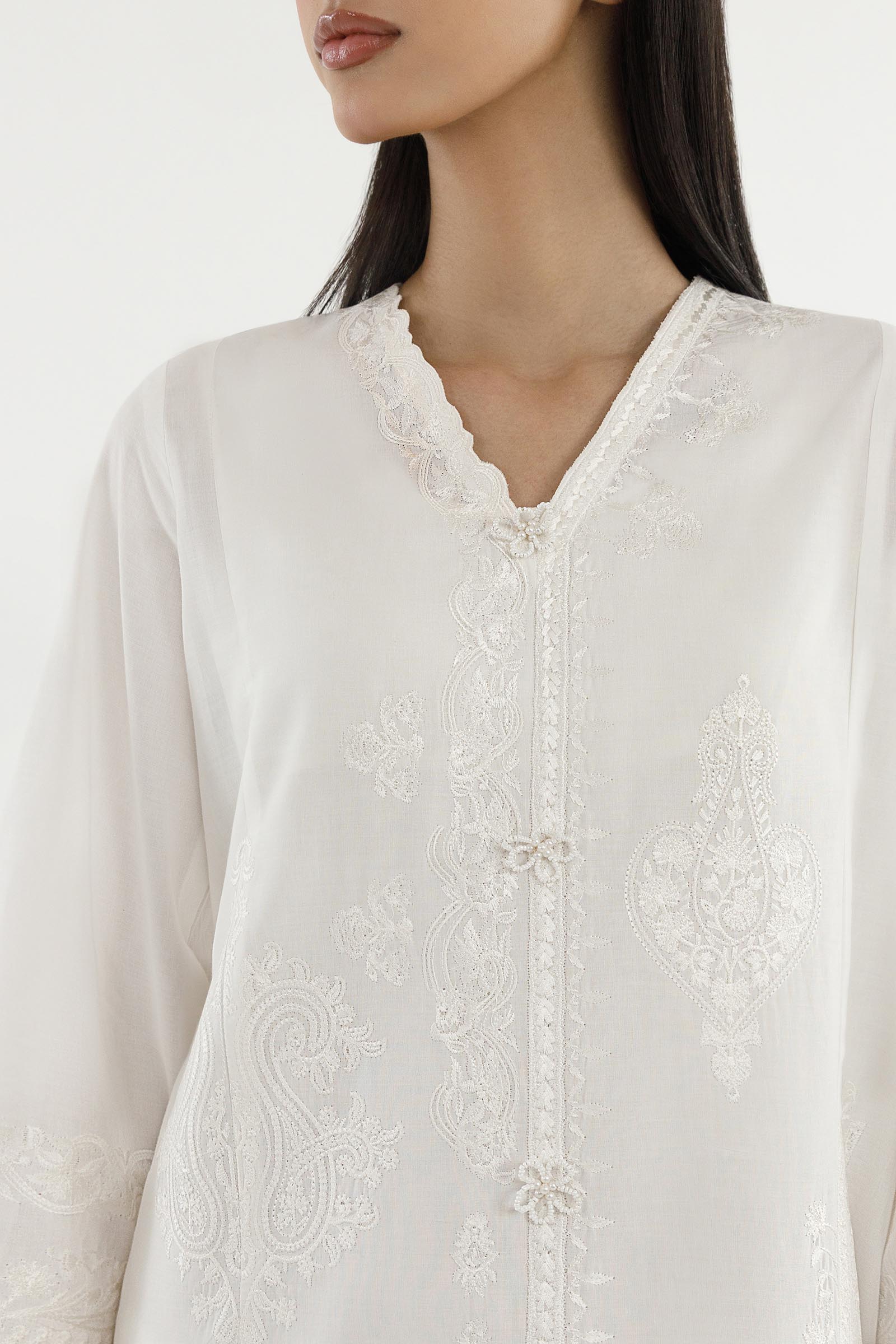 Stitched Embroidered Lawn Shirt+ Culotte