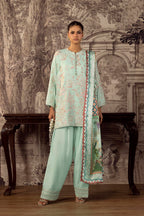 Stitched Embroidered Raw Silk Suit