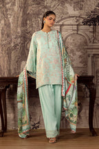 Stitched Embroidered Raw Silk Suit