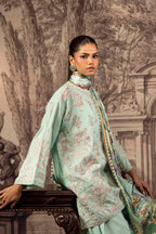 Stitched Embroidered Raw Silk Suit