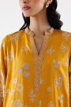 Stitched Embroidered Raw Silk Suit