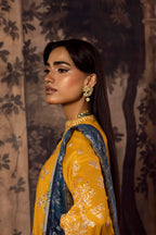 Stitched Embroidered Raw Silk Suit