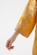 Stitched Embroidered Raw Silk Suit