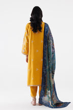 Stitched Embroidered Raw Silk Suit
