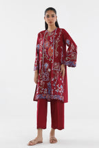 Stitched Embroidered Lawn Shirt+ Culotte