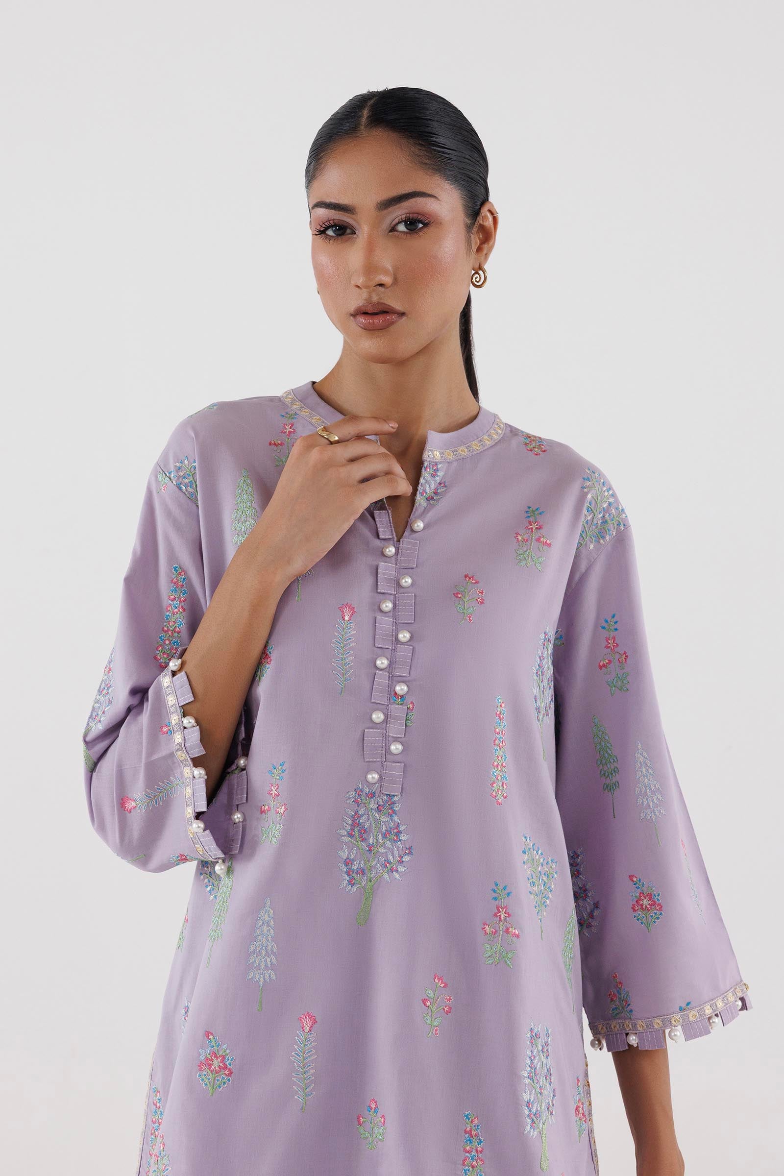 Stitched Embroidered Lawn Shirt+ Shalwar