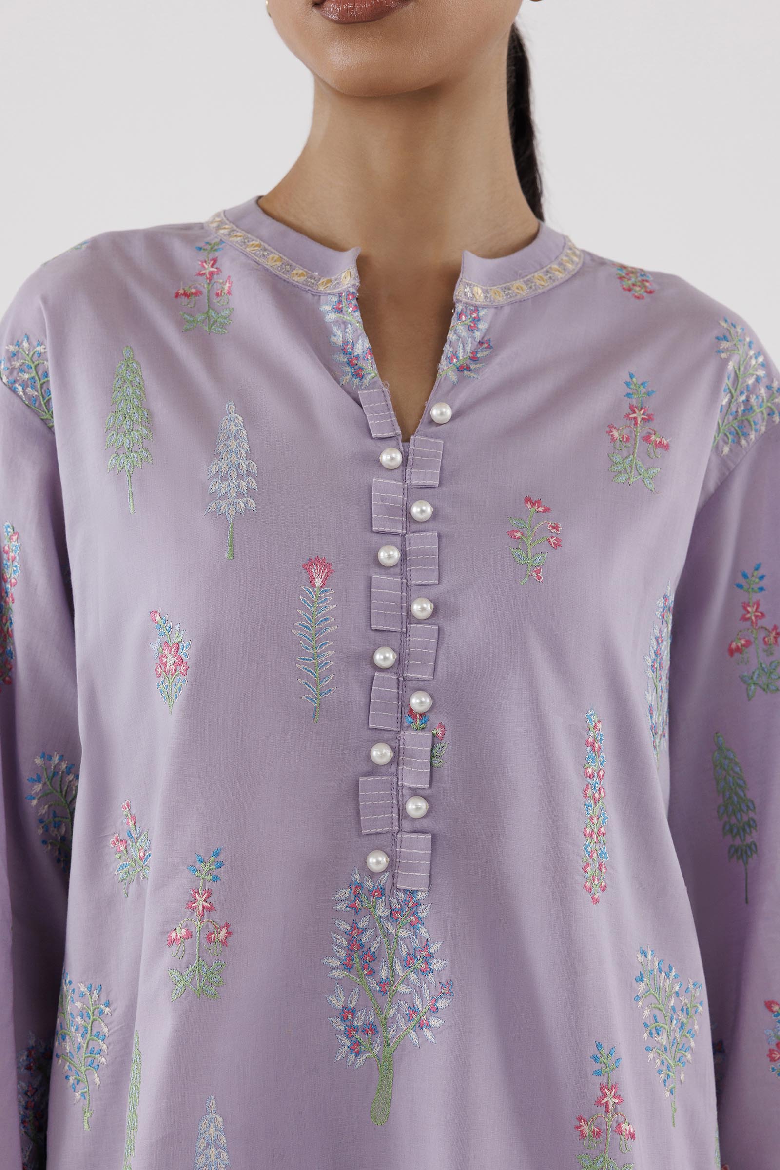 Stitched Embroidered Lawn Shirt+ Shalwar